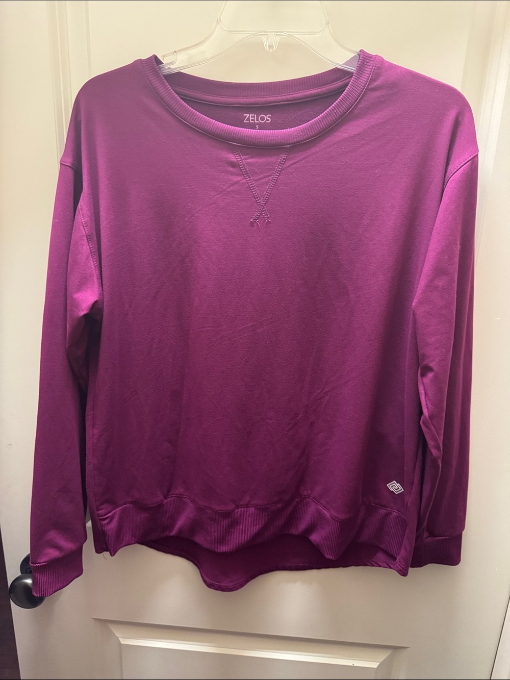 ZELOS Women's Crewneck Sweatshirt - Plum Magenta